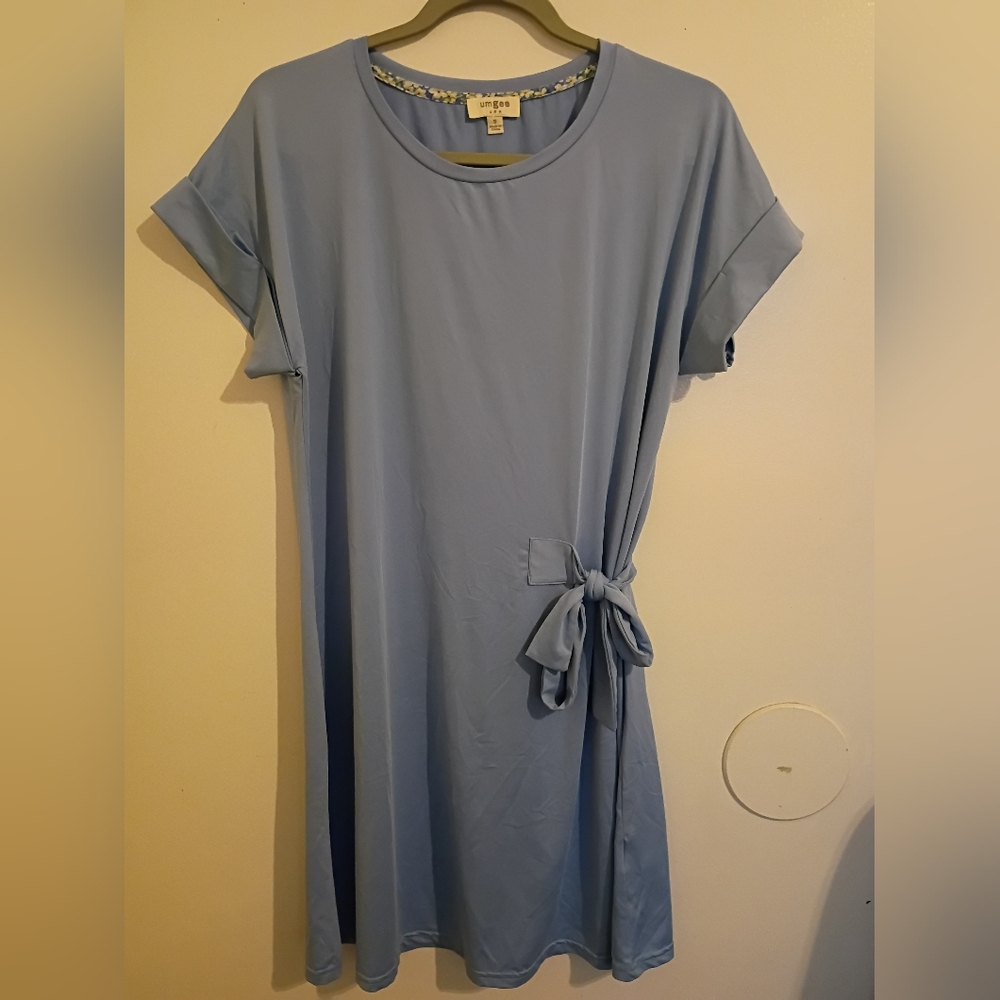 Umgee Women's Elegant Blue Dress Mini‎ Dress Sz S
